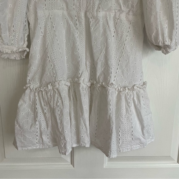 Karlie Eyelet Mini Dress White - Picture 10 of 10
